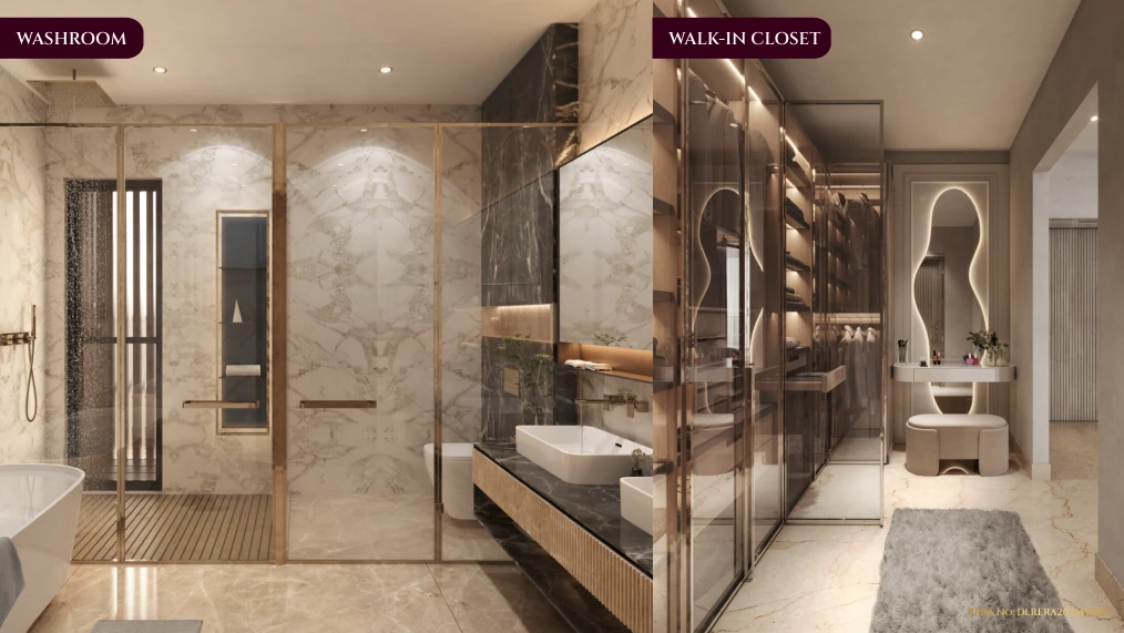 Bath & walk-in wardrobe
